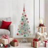 Sapin de Noël avec 150 LED avec support Argent 120 cm PET 542249542249