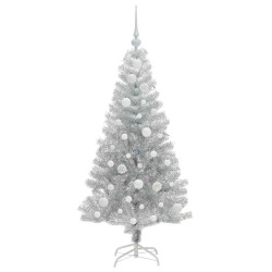 Sapin de Noël avec 150 LED avec support Argent 120 cm PET 542250542250