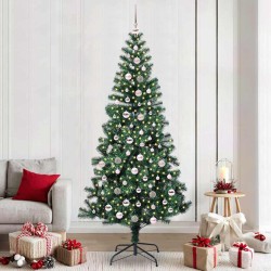 Sapin de Noël artificiel pré-éclairé Vert 240 cm PVC et métal 542251542251