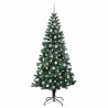 Sapin de Noël artificiel pré-éclairé Vert 240 cm PVC et métal 542251542251