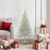 Sapin de Noël avec 150 LED avec support Argent 120 cm PET 542252542252