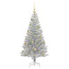 Sapin de Noël avec 150 LED avec support Argent 120 cm PET 542252542252