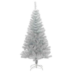 Sapin de Noël avec 150 LED avec support Argent 120 cm PET 542252542252