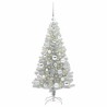 Sapin de Noël avec 150 LED avec support Argent 120 cm PET 542253542253