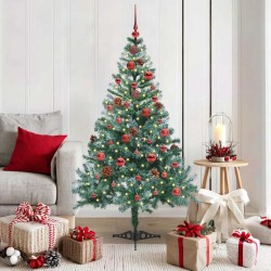 Sapin de Noël artificiel avec 150 LED Vert 150 cm PVC et Acier 542256542256