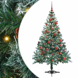 Sapin de Noël artificiel avec 150 LED Vert 150 cm PVC et Acier 542256542256