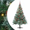 Sapin de Noël artificiel avec 150 LED Vert 150 cm PVC et Acier 542256542256