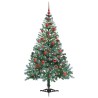 Sapin de Noël artificiel avec 150 LED Vert 150 cm PVC et Acier 542256542256