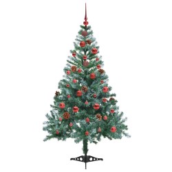 Sapin de Noël artificiel avec 150 LED Vert 150 cm PVC et Acier 542256542256