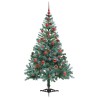 Sapin de Noël artificiel avec 150 LED Vert 150 cm PVC et Acier 542256542256