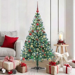 Sapin de Noël artificiel avec 150 LED Vert 150 cm PVC et Acier 542258542258