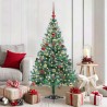 Sapin de Noël artificiel avec 150 LED Vert 150 cm PVC et Acier 542258542258