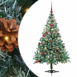 Sapin de Noël artificiel avec 150 LED Vert 150 cm PVC et Acier 542258542258