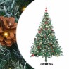 Sapin de Noël artificiel avec 150 LED Vert 150 cm PVC et Acier 542258542258