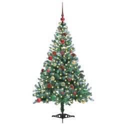 Sapin de Noël artificiel avec 150 LED Vert 150 cm PVC et Acier 542258542258