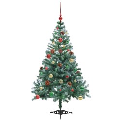 Sapin de Noël artificiel avec 150 LED Vert 150 cm PVC et Acier 542258542258
