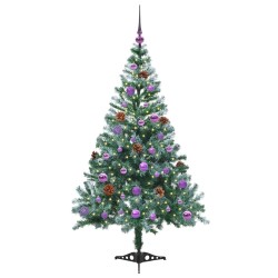 Sapin de Noël artificiel avec 150 LED Vert 150 cm PVC et Acier 542259542259
