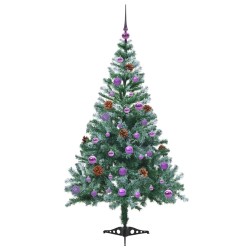 Sapin de Noël artificiel avec 150 LED Vert 150 cm PVC et Acier 542259542259
