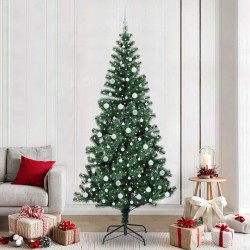 Sapin de Noël artificiel pré-éclairé Vert 240 cm PVC et métal 542260542260
