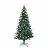 Sapin de Noël artificiel pré-éclairé Vert 240 cm PVC et métal 542260542260