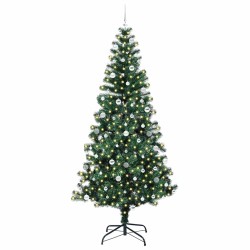 Sapin de Noël artificiel pré-éclairé Vert 240 cm PVC et métal 542261542261