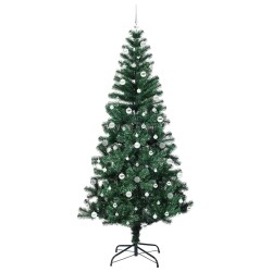 Sapin de Noël artificiel pré-éclairé Vert 240 cm PVC et métal 542261542261