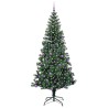Sapin de Noël artificiel pré-éclairé Vert 240 cm PVC et métal 542262542262