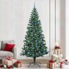 Sapin de Noël artificiel pré-éclairé Vert 240 cm PVC et métal 542263542263