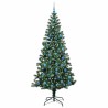 Sapin de Noël artificiel pré-éclairé Vert 240 cm PVC et métal 542263542263