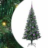 Sapin de Noël artificiel pré-éclairé Vert 150 cm PVC et métal 542266542266