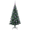 Sapin de Noël artificiel pré-éclairé Vert 150 cm PVC et métal 542266542266