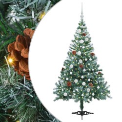 Sapin de Noël artificiel avec 150 LED Vert 150 cm PVC et Acier 542268542268