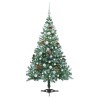 Sapin de Noël artificiel avec 150 LED Vert 150 cm PVC et Acier 542268542268