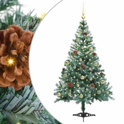 Sapin de Noël artificiel avec 150 LED Vert 150 cm PVC et Acier 542269542269