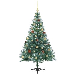 Sapin de Noël artificiel avec 150 LED Vert 150 cm PVC et Acier 542269542269