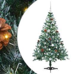 Sapin de Noël artificiel avec 150 LED Vert 150 cm PVC et Acier 542270542270