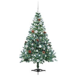 Sapin de Noël artificiel avec 150 LED Vert 150 cm PVC et Acier 542270542270