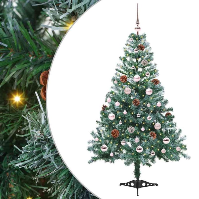 Sapin de Noël artificiel avec 150 LED Vert 150 cm PVC et Acier 542271542271
