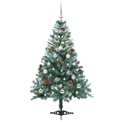 Sapin de Noël artificiel avec 150 LED Vert 150 cm PVC et Acier 542271542271
