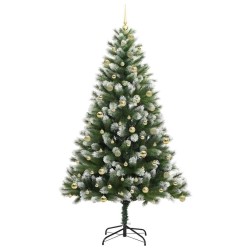 Sapin de Noël artificiel à charnière avec neige en flocons 542274542274