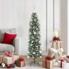 Arbre de Noël artificiel slim avec 150 LED Vert et blanc 150 cm 542275542275