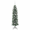 Arbre de Noël artificiel slim avec 150 LED Vert et blanc 150 cm 542275542275