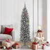 Arbre de Noël artificiel slim avec 300 LED Vert et blanc 180 cm 542276542276
