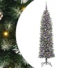 Arbre de Noël artificiel slim avec 300 LED Vert et blanc 180 cm 542276542276