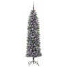 Arbre de Noël artificiel slim avec 300 LED Vert et blanc 180 cm 542276542276