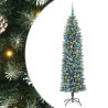 Arbre de Noël artificiel slim avec 300 LED Vert et blanc 180 cm 542277542277