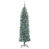 Arbre de Noël artificiel slim avec 300 LED Vert et blanc 180 cm 542277542277