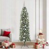 Arbre de Noël artificiel slim avec 300 LED Vert et blanc 210 cm 542278542278