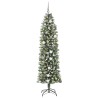 Arbre de Noël artificiel slim avec 300 LED Vert et blanc 210 cm 542278542278