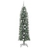 Arbre de Noël artificiel slim avec 300 LED Vert et blanc 210 cm 542278542278